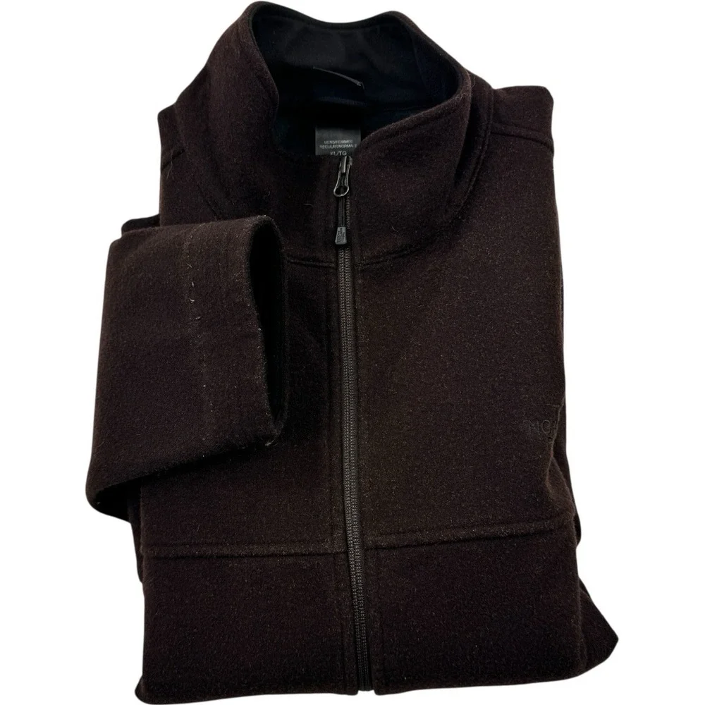 The North Face Brown‎ Full Zip Jacket Wool Polyester Nylon Blend Men's Size XL